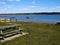 Typical beautiful Danish coastline landscape in the summer