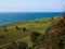 Typical beautiful Danish coastline landscape in the summer Aero Island Denmark