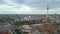 Typical Berlin skyline with tourist landmarks. Perfect aerial view flight