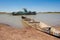 Typical boat, DjennÃ©, Mali, Africa.