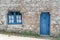 Typical Breton stone house front in the picturesque French village of Locronan