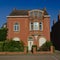 Typical brick house in the Flemish countryside