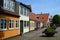 Typical Brightly coloured 17th century danish town houses, Denmark