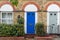 Typical British house facade in London city center, England, UK