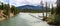 Typical Canada: Beautiful canadian landscape - River leads through beautiful mountain scenery