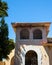 Typical Caribbean architecture with blue sky