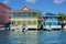 Typical Caribbean colonial homes over the water