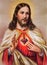 Typical catholic image of heart of Jesus Christ