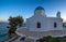 a typical church in the greek islands of Paros