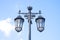 Typical classic portuguese streetlight - image with copy space