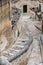 Typical cobbled stairs in a side street alleyway iin the Sassi di Matera