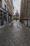 Typical Cobbled street in Bruges