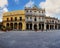 Typical colonial buildings in Old havana plaza