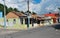 Typical color caribbean small houses