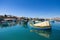 Typical colorful fishing boats near Marsaxlokk market, Malta