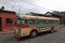 Typical colorful guatemalan chicken bus in Antigua, Guatemala