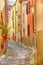 Typical colorful Italian houses on a street of Bosa, Sardinia, I