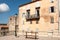 A typical Corsican building on the square in Sartene