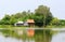 Typical countryside house on the riverbank