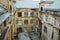 Typical courtyard in the old district of Lviv, Ukraine