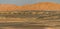 Typical desert landscape in the Atlas of the Sahara desert in Morocco