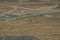 Typical desert landscape in the Atlas of the Sahara desert in Morocco