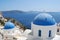 Typical domes in Oia Santorini Island