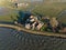 Typical dutch touristic attraction old historic picturesque fishing village on the penisula of Marken, The Netherlands