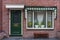 Typical Dutch village houses facade. Beautiful and authentic style at Volendam. Netherlands