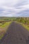 Typical empty British country lane