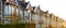 Typical English terraced houses in Bristol at sunrise