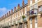 Typical English terraced houses in London