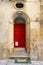 typical entrance doors of houses in Valletta, Malta