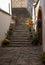 Typical European Alley in Szentendre - beautiful stairs in a narrow streets, Hungary