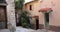 Typical Facades Of Houses In The Old Menton Town