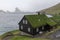 Typical Faroese house close to the sea, BÃ¸ur, Vagar, Faroe Islands