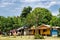 Typical fijian house in Lavena village on Taveuni Island, Fiji