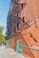 Typical fire escape staircase, Greenwich Village in New York