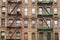 The typical fire stairs on old house in New York