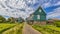 typical fisherman village houses in Marken island