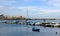 Typical fishing rowboats called gozzo in little port