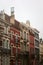 Typical flemish architecture on residential buildings in Brussels, Belgium