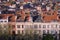 Typical flemish architecture on residential buildings in Brussels, Belgium, in the district of Schaerbeek