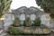 Typical fountain medieval building village of Lourmarin provence France