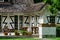 Typical french countryside house with thatch roof