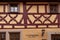 Typical German wood framed yellow house of Landwehr-Brau am Turm