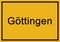 Typical german yellow city sign GÃ¶ttingen