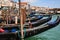 Typical Gondolas in Venice