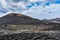 Typical grape cultivation in La Geria area on Lanzarote island