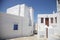 Typical greek island street in Tinos, Greece